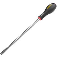 Stanley Fatmax screwdriver with flared tip, black ergonomic handle, and 12.0 x 250mm steel shaft.