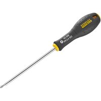 Stanley FatMax PH2 × 125mm Phillips screwdriver with black ergonomic handle and yellow accents.