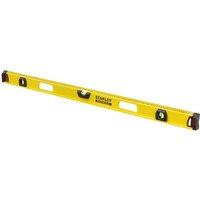 Yellow Stanley Fatmax I-Beam Level with three vials, 120cm length, black end caps, and central hand grip.