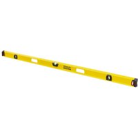 Yellow Stanley Fatmax I-Beam Level, 180cm, with three vials and black end caps.