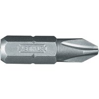 Stanley Phillips bit Ph1 x 25mm, silver steel, hexagonal base, precision tip, engraved logo, pack of 25.