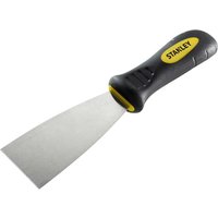 Stanley Dynagrip Wallpaper Scraper with black ergonomic handle and wide silver blade.