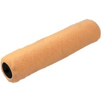 Stanley extra long pile paint roller sleeve, beige with fluffy texture and black interior tube.