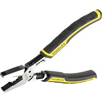 Stanley FatMax 6 in 1 Combination Pliers with black ergonomic grips and yellow accents.