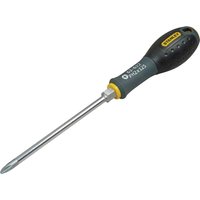 Stanley Fatmax Phillips screwdriver with black ergonomic handle and silver steel shaft.