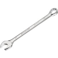 Silver Stanley Fatmax anti-slip combination wrench, 19mm, with open and box ends, engraved branding on handle.