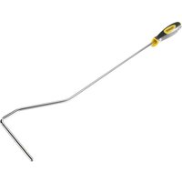 Stanley Long Reach Paint Rad Roller Frame with yellow and gray handle, extended metal rod, and angled roller holder.