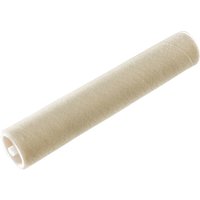 Stanley Mohair Gloss Paint Roller Sleeve, beige cylindrical cover with smooth texture and hollow core.
