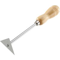 Stanley Professional Triangle Shavehook with wooden handle and stainless steel triangular blade.
