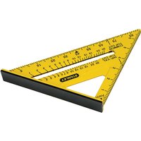 Yellow Stanley 7-inch dual color quick square with black edge and measurement markings.