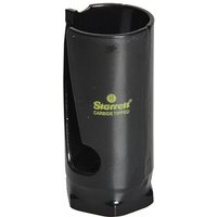 Black Starrett TCT holesaw, 29mm diameter, with carbide-tipped teeth and yellow logo on the side.