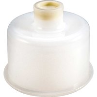 White Starrett DB2 Hole Saw Dust Collector Bowl with cylindrical shape and central opening.