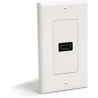 White StarTech.com HDMI wall plate with single female HDMI port and two mounting screws.