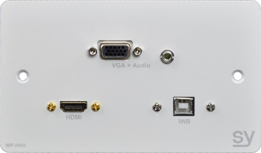 SY Electronics SY-WP-HVU-BW socket-outlet VGA + HDMI + 3.5mm + USB Typ - image 3