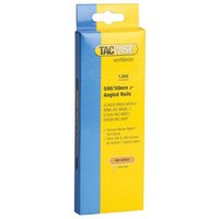 Blue and yellow Tacwise box containing 1000 18 gauge 50mm angled nails.