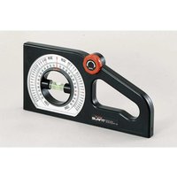 Black Tajima Slant 100 angle meter with rotating dual scale, red knob, and built-in level bubble.