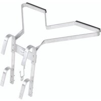 Metal TB Davies Downpipe Standoff with dual hooks and rubber grips for ladder stability.