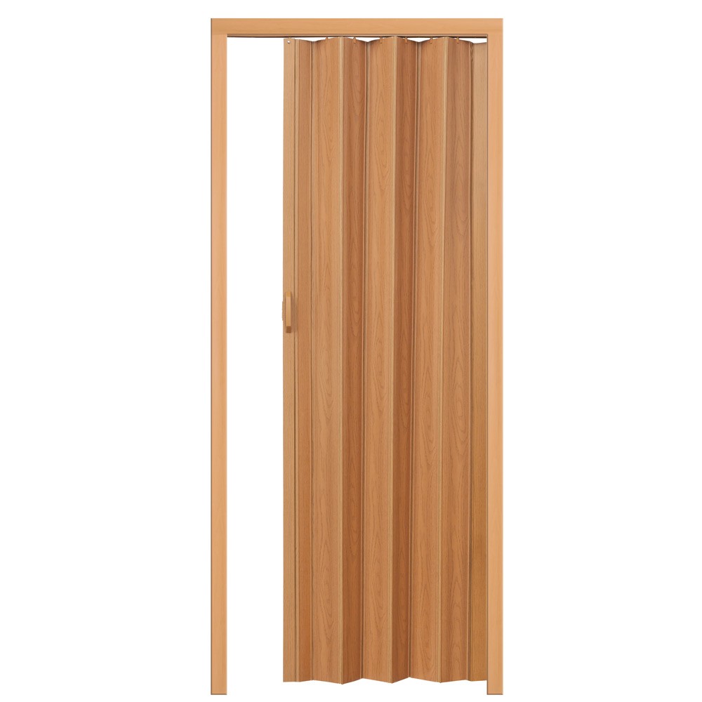 Brown folding room divider with a wood-like finish, featuring multiple panels that fold for easy storage, designed for interior use by TECTAKE.