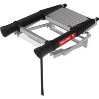 Telesteps Loft Line Maxi telescopic loft ladder, silver with black grips and red logo, compact and foldable design.