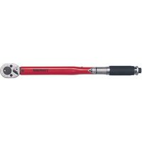 Red Teng Tools torque wrench with black grip and silver angular gauge, 3/8" drive, 20-110Nm range.