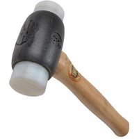 Black and white Thor hammer with wood handle, size 3, 44mm, 1300g, featuring durable plastic heads.