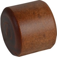 Brown cylindrical Thor 70-12R hide replacement face, size 2, 38mm diameter, with smooth texture and rounded edges.