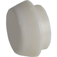 White nylon replacement face for Thor hammers, 44mm diameter, smooth rounded surface.