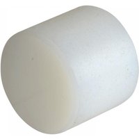White cylindrical super plastic face replacement for Thor hammer, smooth texture, 38mm diameter.
