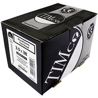 Black box of TIMCO drywall screws, 3.5 x 25mm, fine thread, bugle head, 200 count, with product details on the label.