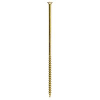 Yellow TIMCO drywall screw, 4.8 x 150mm, coarse thread, bugle head, for timber stud plasterboard, box of 100.