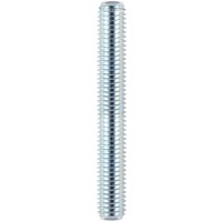 Threaded zinc bar, silver, M8 x 300mm, cylindrical with fine threads, part of a 10-piece bundle by TIMCO.