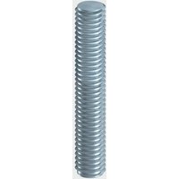 Threaded zinc bar, silver, cylindrical, M8 x 1000mm, by TIMCO, bundled in a set of 10, Grade 4.8.