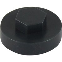 Raven/slate blue Timco hex head cover cap, 16mm, with smooth round base and hexagonal top.