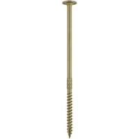 Green organic TIMCO timber screw with wafer head, 6.7 x 175mm, for exterior use, box of 50.