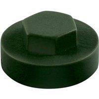 Juniper green TIMCO hex head cover cap, 19mm, with textured surface and circular base.