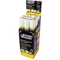 TIMCO carpet protective film roll, 25M x 0.6M, white with yellow and black branding, displayed in a branded box.