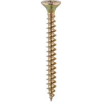 Yellow Timco chipboard screw, double countersunk head, PZ drive, 3.0 x 15mm, single screw from box of 200.