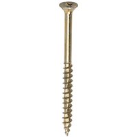 Yellow double countersunk screw with Pz drive, 5.0 x 70mm, by TIMCO.