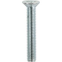 Zinc-plated M5 x 20mm TIMCO countersunk machine screw with PZ drive, threaded shaft, box of 100.