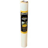 TIMCO 50CP Protective Film roll, white with black and yellow label, 50M x 0.6M for carpet protection.