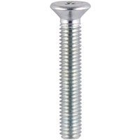 Silver TIMCO 540Z countersunk machine screw, Ph head, metric thread, zinc finish, M5 x 40, single screw view.