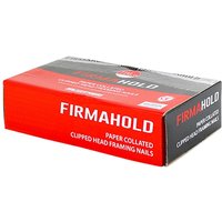 Red and black box of Timco Firmahold collated clipped head nails, labeled 3.1 x 75, ring shank, Firmagalv finish.