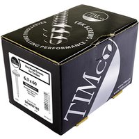 Box of TIMCO silver metal screws with hex heads, EPDM washers, slash points, labeled 6.3 x 45, 100 count.