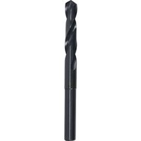 Black Timco Hss-M Blacksmith Drill Bit with 1/2" shank, featuring a twisted design and pointed tip.
