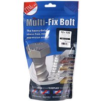 TIMCO silver masonry bolts in blue TIMbag, hex head, 12.0 x 130mm, exterior use, with product details on packaging.