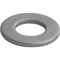 Stainless steel M5 washer, round with central hole, smooth finish, part of a 50-piece set by TIMCO.