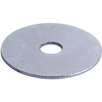 Zinc-plated round washer with central hole, M10 x 25 size, part of a 100-piece TIMCO repair washer set.