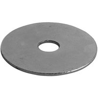 Stainless steel penny washer, circular with central hole, flat and smooth surface, M5 x 25 size, pack of 10.
