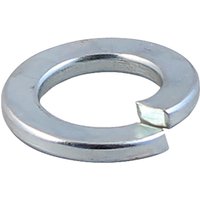 "Zinc-plated M12 spring washer with split design, circular shape, and smooth finish by TIMCO"