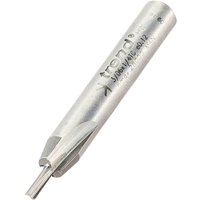 Trend two flute straight cutter, silver, cylindrical body with engraved text, 6.3 x 19.1mm cutting size.